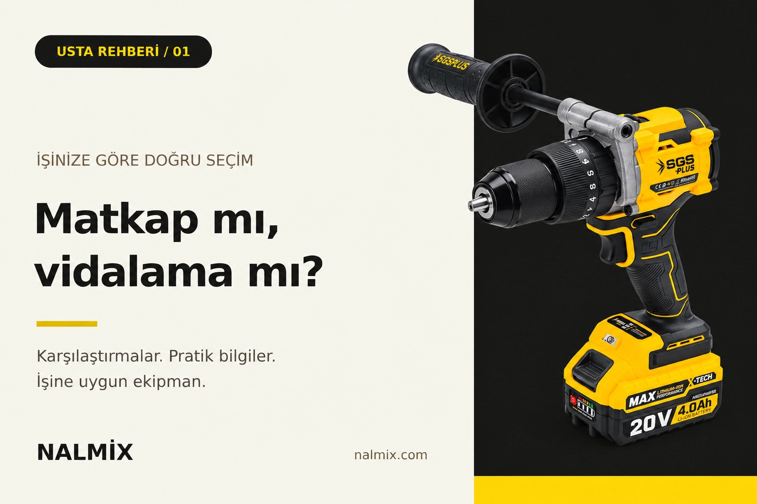 Darbeli Matkap mı, Akülü Vidalama mı? İşinize Göre Seçim Rehberi