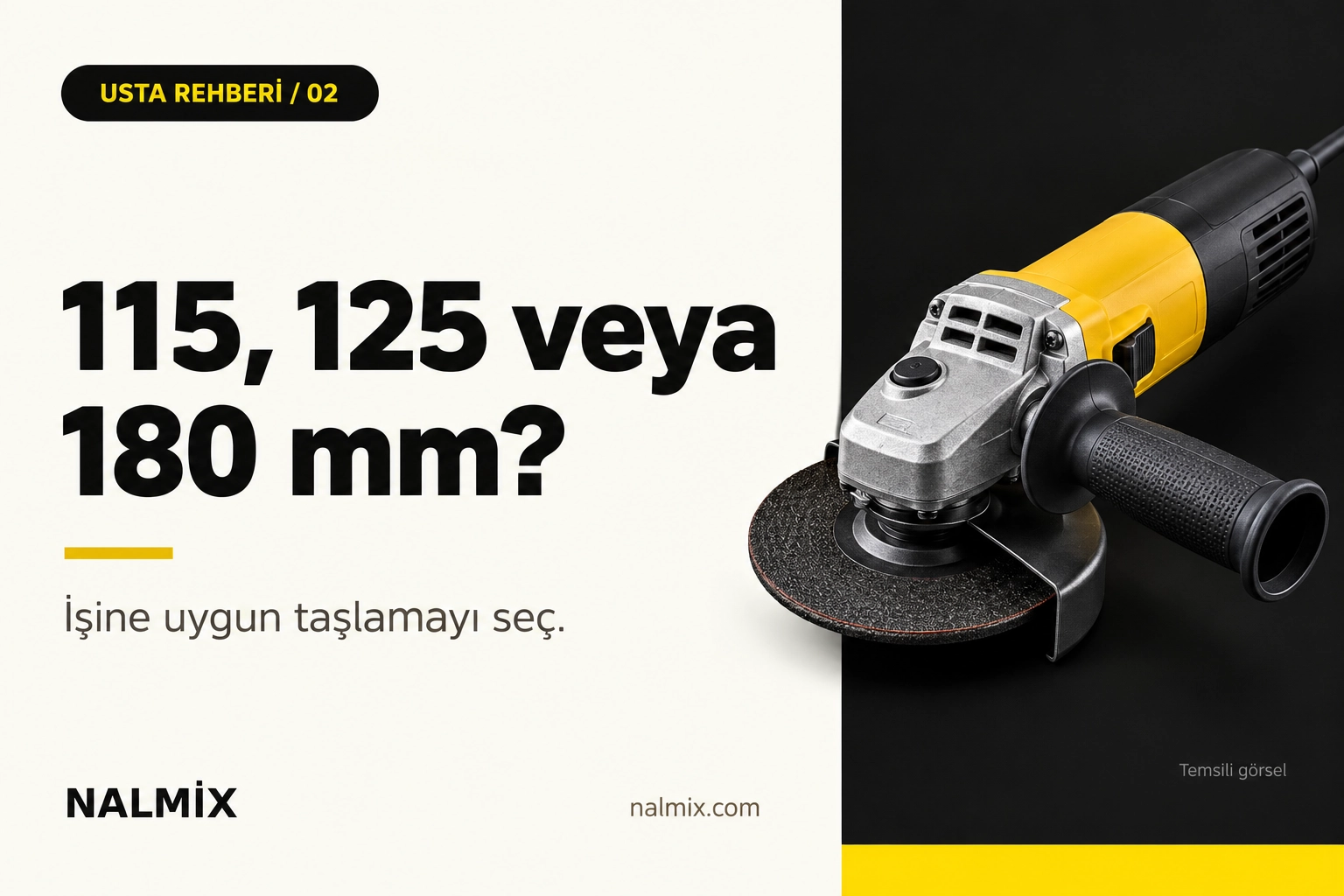 115, 125 veya 180 mm Taşlama: Hangi Boy İşinize Uygun?