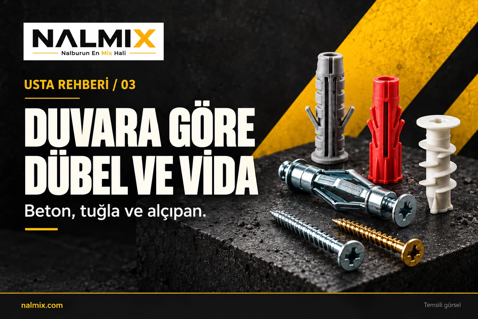 Duvara Göre Dübel ve Vida Seçimi: Beton, Tuğla ve Alçıpan