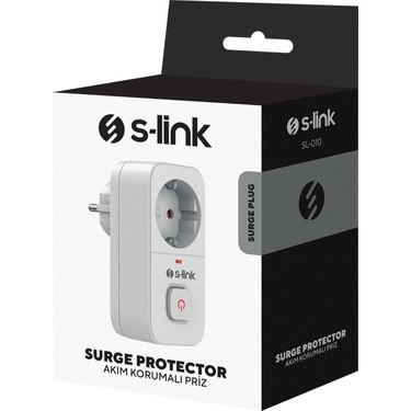 S-LINK SL-010 16A 250V 750 JOULE AKIM KORUMALI TEKLİ PRİZ