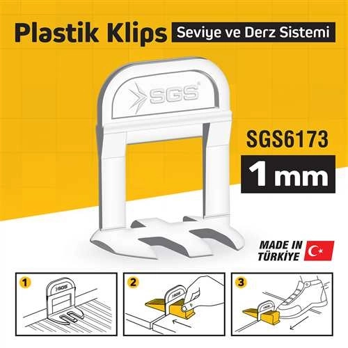 SGS Derz Seviye Tespit Klipsi 1 mm Paket 100 Adet