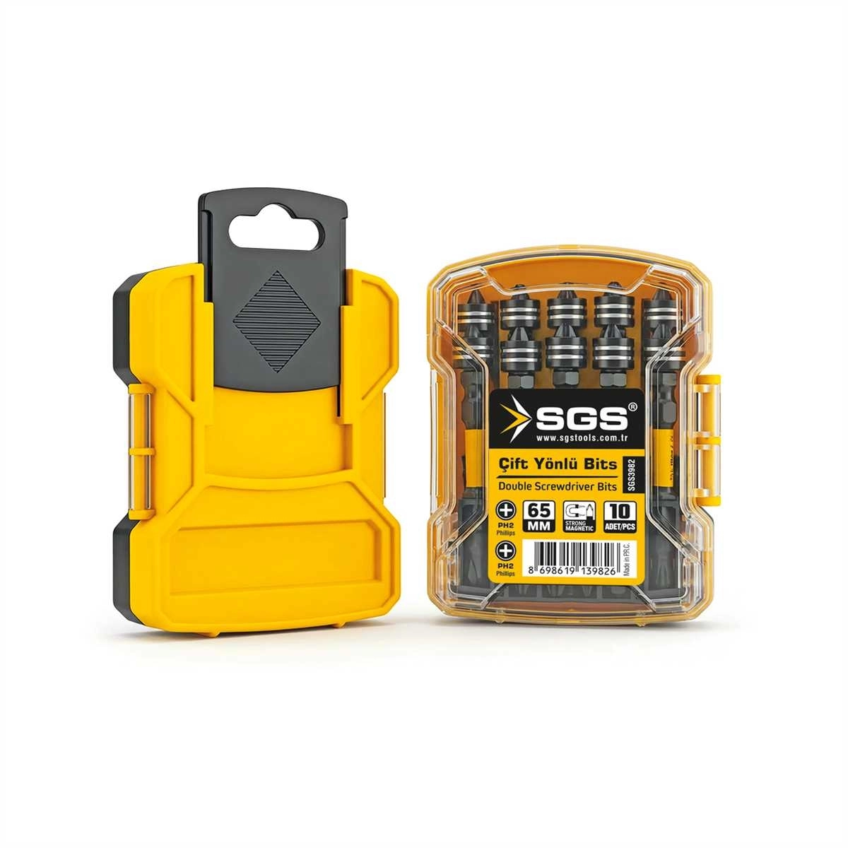 SGS Manyetik Çift Yönlü Bits Uç PH2 65 mm Black-Pro