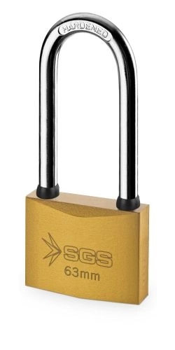 SGS Sarı Boyalı Uzun Kanca Asma Kilit 63 mm