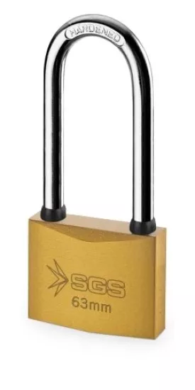 SGS Sarı Boyalı Uzun Kanca Asma Kilit 63 mm | Nalmix