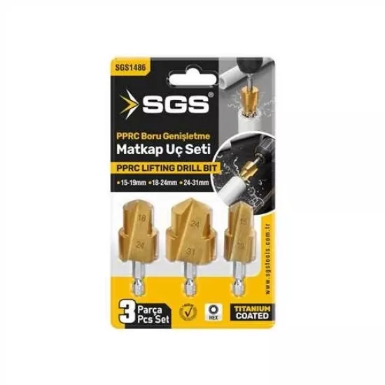 SGS TOOLS PPRC BORU GENİŞLETME MATKAP UCU SETİ SGS1486 | NALMİX