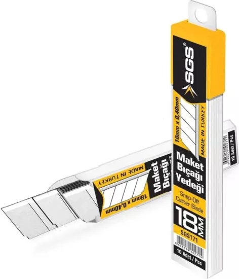 SGS TOOLS 18 MM MAKET BIÇAĞI YEDEĞİ 10’LU PAKET SGS171 | NALMİX