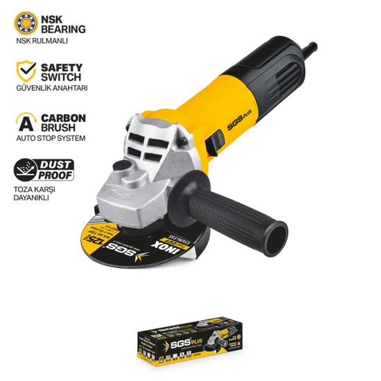 SGS Endüstriyel Avuç Taşlama 1250 W 125 mm Devir Ayarlı